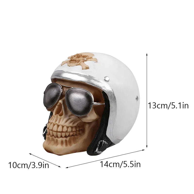 Creative Skull Sculpture Halloween Decoration Handmade Head Skeleton Statue Model