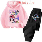 Kids Kpop Demon Hunters Kawaii Hoodie & Sweatpants Set Anime Cartoon Clothing