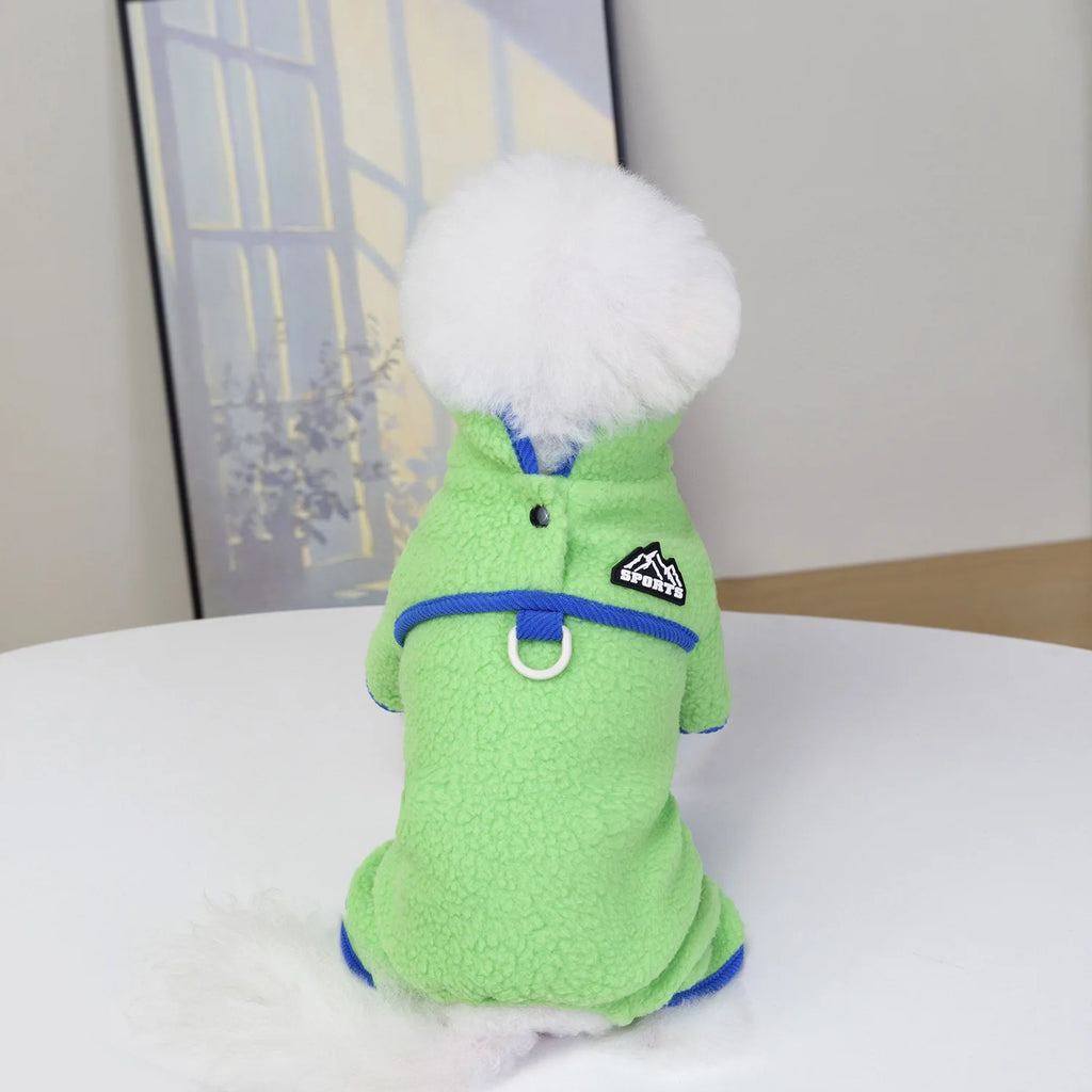 Thick Sherpa Dog Cat Clothes Warm Animal Pajamas Onesie Small Medium Pet