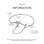 Original 925 Silver Bracelet Original Clover Heart Snake Chain Bracelets Fit Charms Beads Jewelry Gift Diy For Woman Wedding