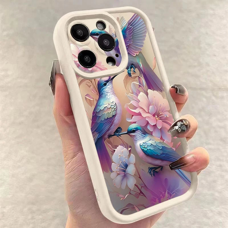 Floral Anti-Drop Case for Samsung A56 A55 A35 S25 S24 S23 S22 Ultra FE Plus