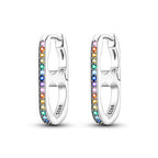 925 Sterling Silver Simple Gold U-shaped Versatile Hoop Earrings Birthday Gift