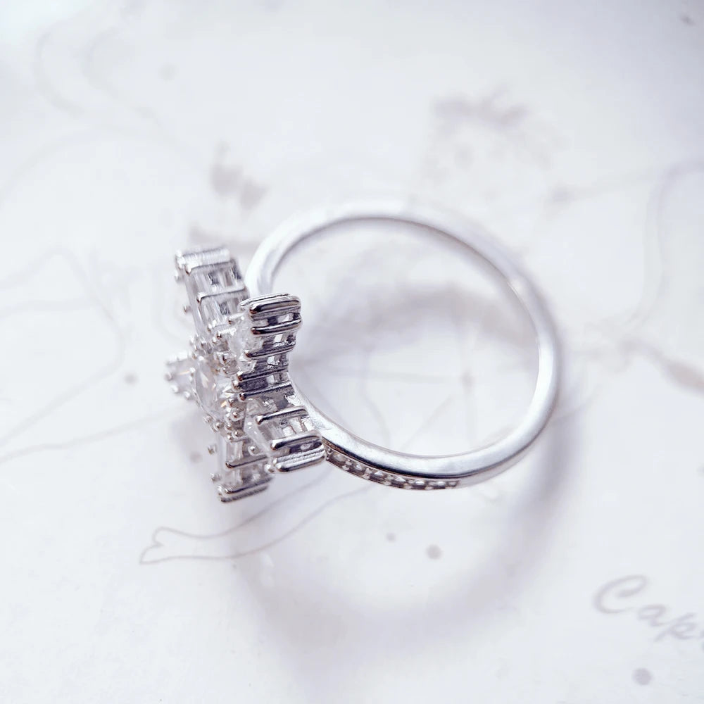 White Star Ring 925 Sterling Silver Timeless Fine Jewellery Women Gift
