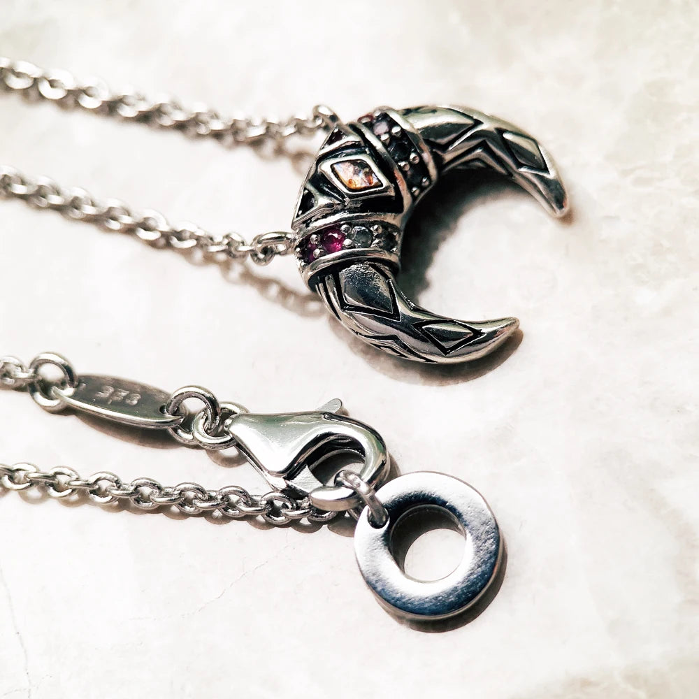 Tiger Tooth Necklace Link Chain 925 Sterling Silver Bohemia Jewellery Gift
