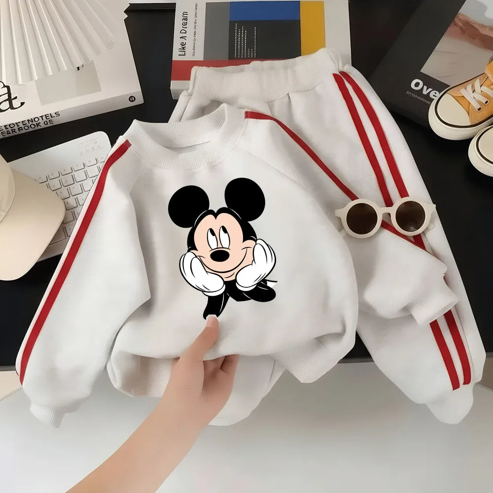 Disney Boys O-Neck Hoodie and Long Trousers 2-Piece Fashion Tracksuit