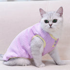 Knitted Cat Vest Warm Thermal Plush Kitty Sweater Fleece Jacket Pullover