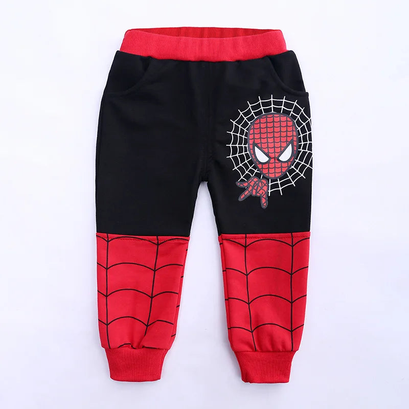 3pcs Spiderman Cosplay Costume Kids Boys Hooded Vest T-Shirt & Pants Tracksuit