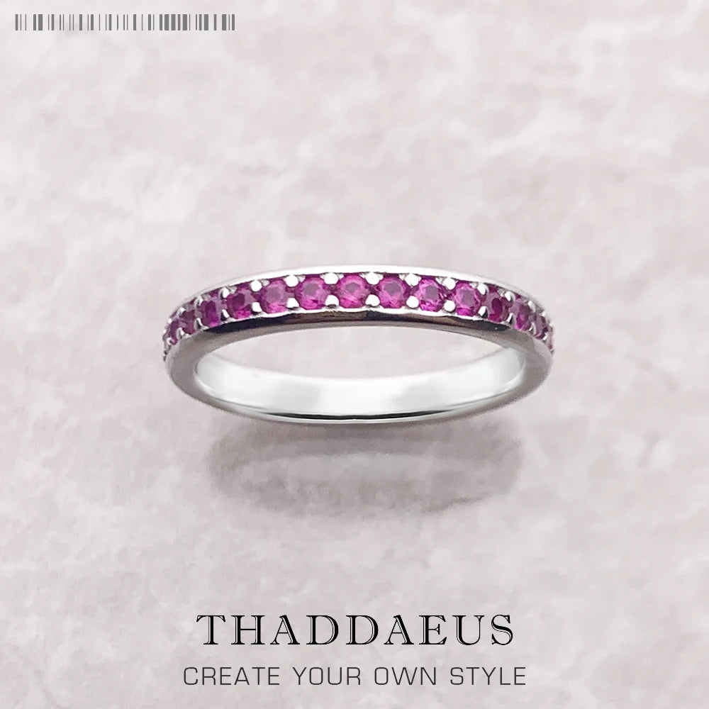 Elegant Colourful Stones Ring 925 Sterling Silver Romantic Jewellery Women