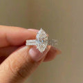 925 Sterling Silver Fashion Classic Marquise Zircon Ring Engagement Wedding Luxury Hot Sales