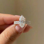 925 Sterling Silver Fashion Classic Marquise Zircon Ring Engagement Wedding Luxury Hot Sales