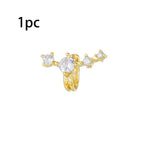 2PCS Gold Colour Star Dangle Earrings Luxury Star Pendientes y2k Jewelry