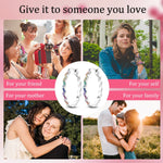 925 Sterling Silver Colourful Wavy Versatile Hoop Earrings Women's Jewellery