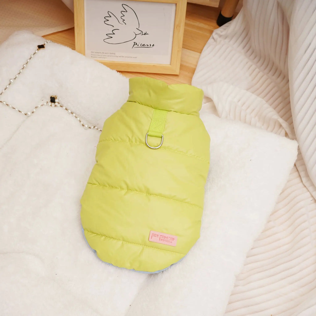 Reversible Warm Vest Jacket Dogs Cats Adjustable Outdoor Pet Wear