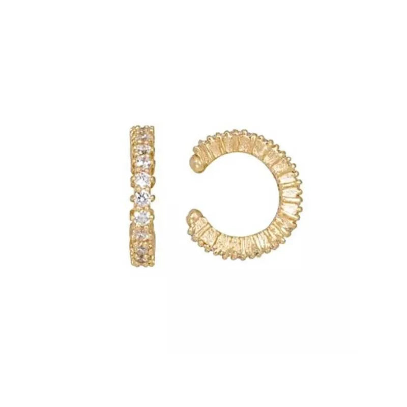 2PCS Stainless Steel CZ Zircon Small Hoop Earrings Men 6mm 8mm 10mm