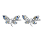 925 Sterling Silver Exquisite Dragonfly Versatile Hoop Earrings Fine Jewellery