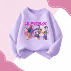K-pop Girls Casual Sweatshirt O-Neck Long Sleeve Fashion Hoodie Pullover