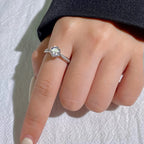 DW Luxury 0.5-2CT Moissanite Diamond Rings for Women Engagement Real 925 Sterling Silver Original Wedding Gemstone Fine Jewelry