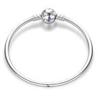 925 Sterling Silver Forever Love Peach Heart Bracelets Star Moon Airplane Earth Bracelets For Women Fit DIY Charms Party Jewelry
