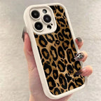 Fashion Black Leopard Case for iPhone 17 16 15 14 13 12 11 Pro Max 7 8 Plus