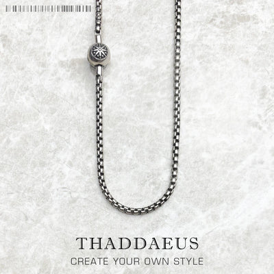 Basic Charm Link Chain Necklace 925 Sterling Silver Strand Jewellery Gift