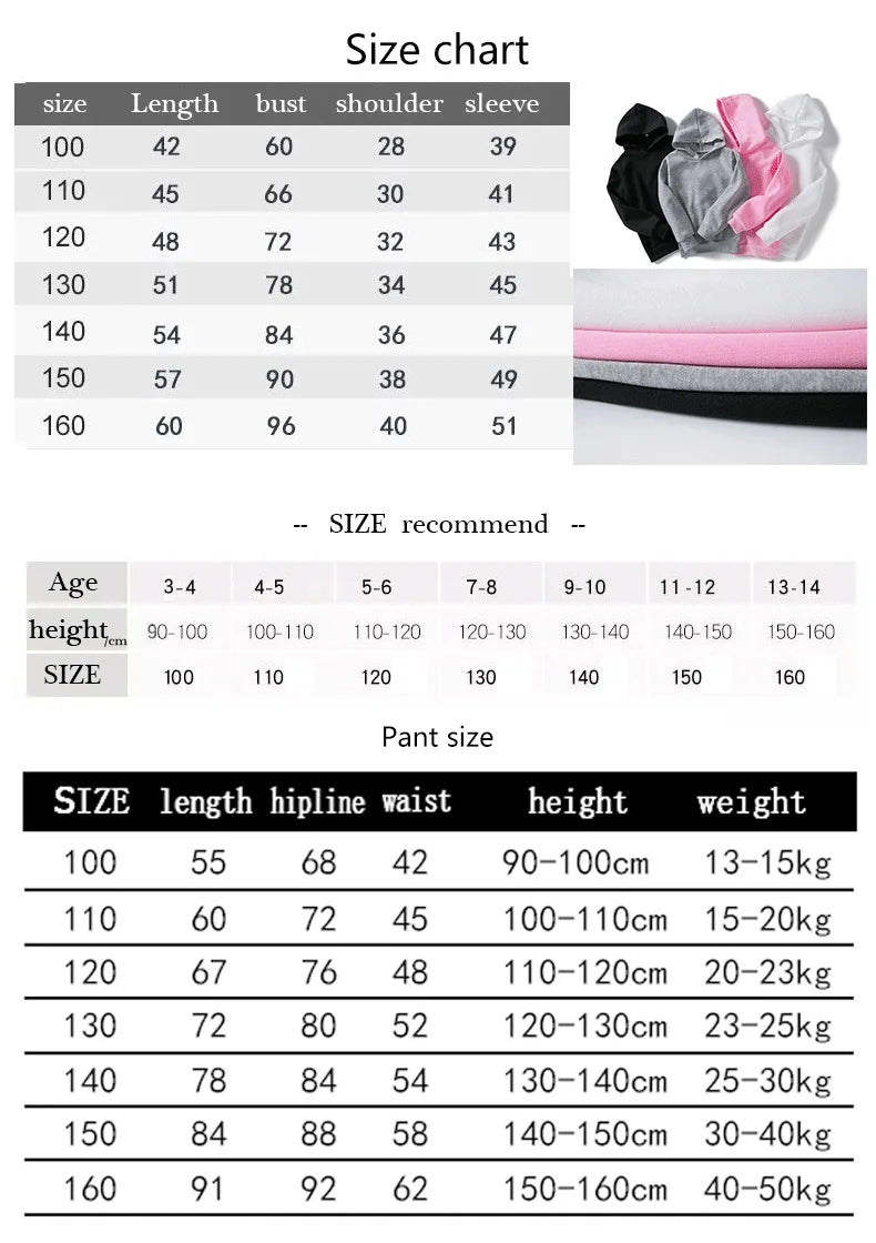 Kids Kpop Demon Hunters Tracksuit Hoodie & Pants Set 2-13 Years Casual Outfit