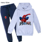 Kids Spiderman Print Hoodie & Pants Suit Boys Girls Casual Clothing Set