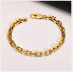 Stainless Steel Chain Bracelet for Women Men Layered Jewelry