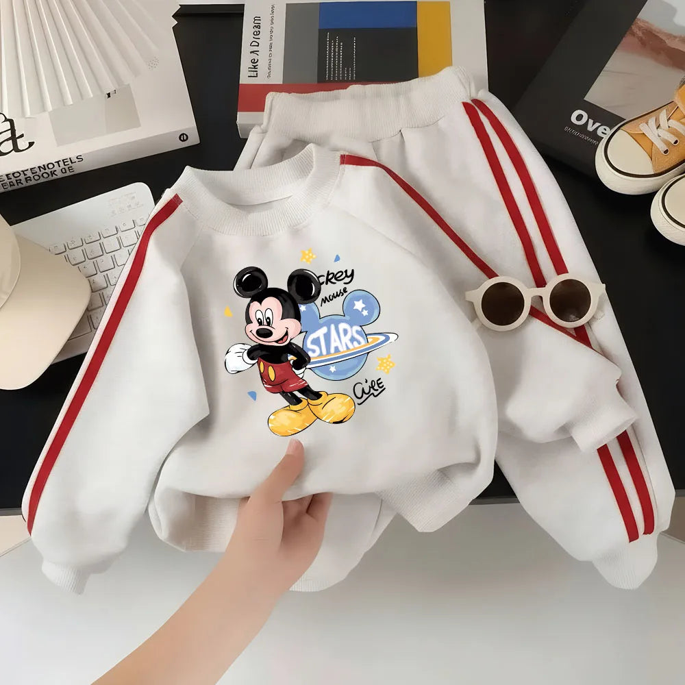Disney Boys O-Neck Hoodie and Long Trousers 2-Piece Fashion Tracksuit