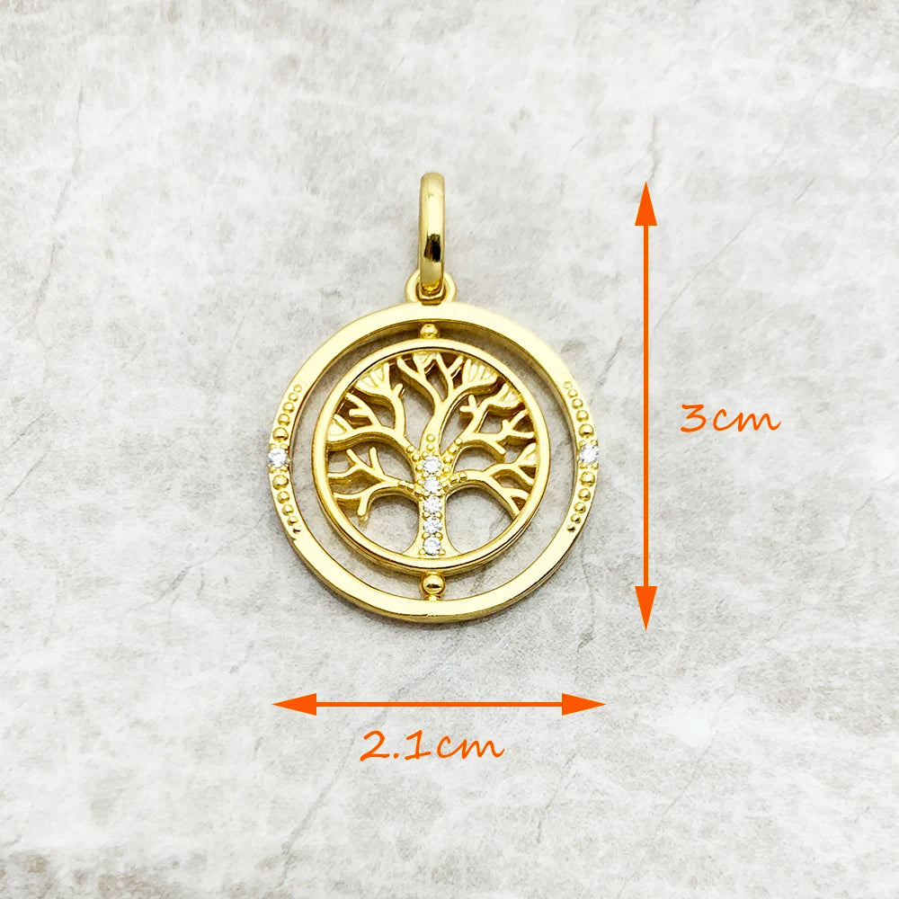 Life Tree Romantic Necklace Link Chain 925 Sterling Silver Love Jewellery