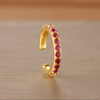 1PC Simple Metal Crystal Ear Cuff Non Piercing Fake Cartilage Clip