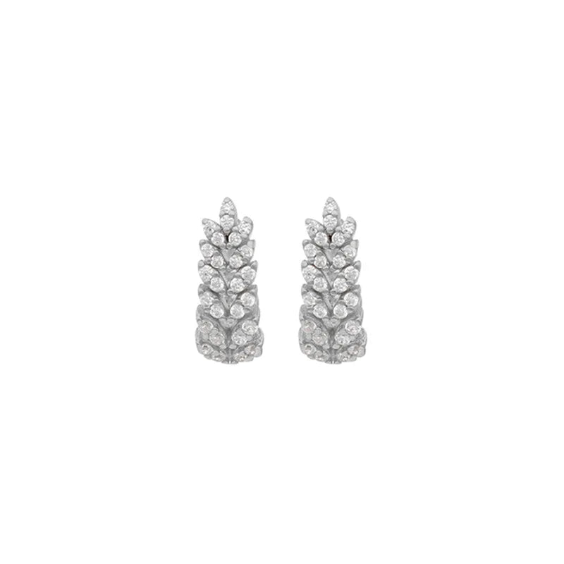 Fashion Silver Colour Stainless Steel Chain Hanging Earrings Huggie