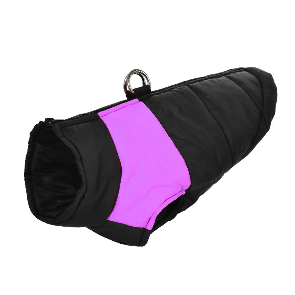 Winter Warm Fleece Dog Jacket For Small Large Dogs Cats Waterproof Pet Vest Jacket with D-ring Labrador French Bulldog Clothing