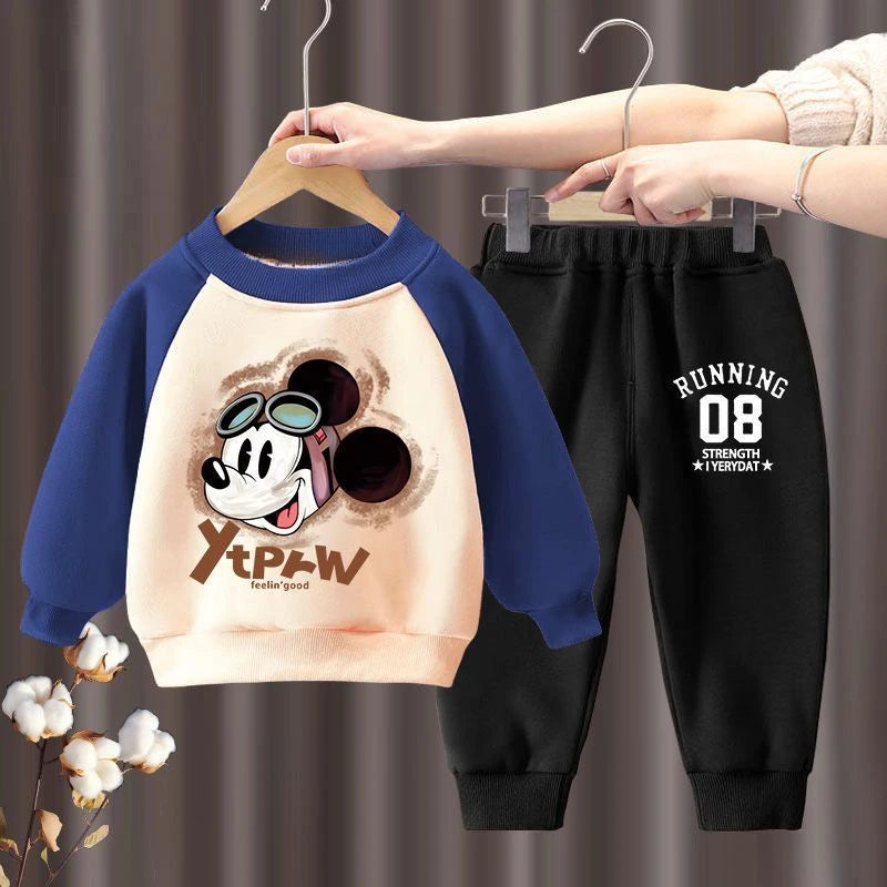 Disney Mickey Mouse Boys Autumn Winter Sweatshirt and Joggers 2-Piece Set