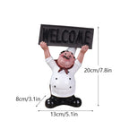 Chef Figure Collections Paper Holder Sculpture Dinner Table Kitchen Decoration