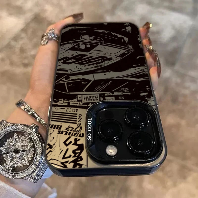 Fashionable Car Print IMD Case for Samsung S25 S24 S23 Ultra A55