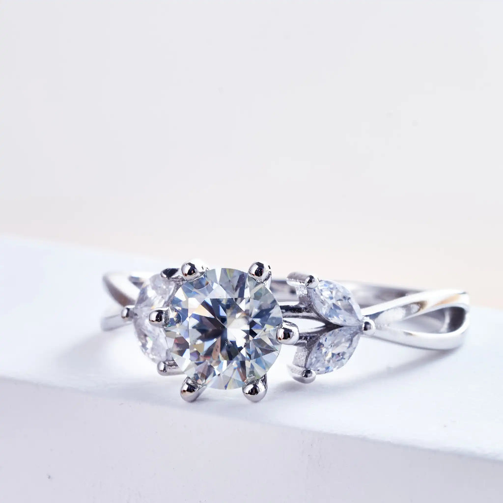 Original 925 Sterling Silver Ring  blue Moissanite Diamonds with Certificate Fine Jewelry Wedding Engagement Rings for Women