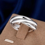 925 Sterling Silver Three Round Engagement Rings For Women Couple Vintage Fine Jewelry Ladies Accessories Gifts Jewellery