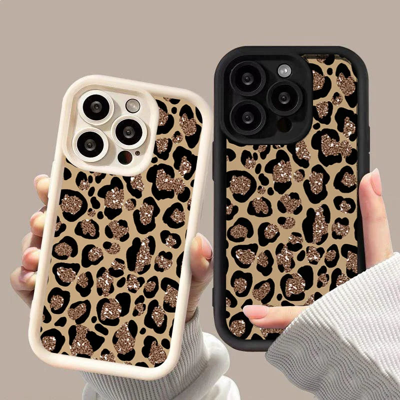 INS Leopard Print Case for iPhone 17 16 15 14 13 12 11 Pro Max XR XS SE2