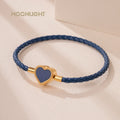 Heart Shape Braided Leather Bracelet Pink Red Wedding Party Jewellery Gift