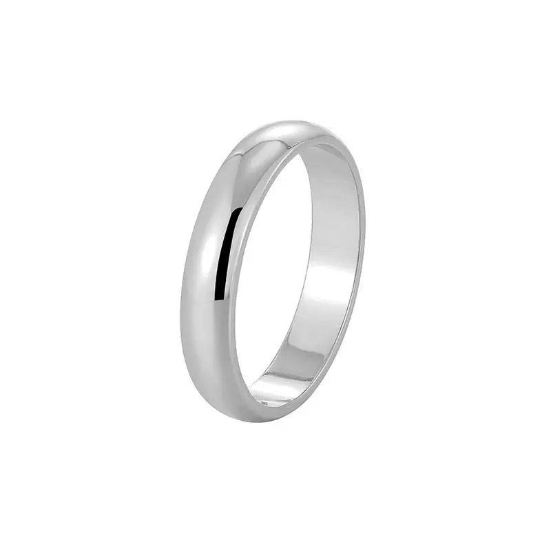 925 Sterling Silve Gold Colour Ring Fashion Women's Classic Simple Couple's Wedding Ring Engagement Party Jewellery Gift