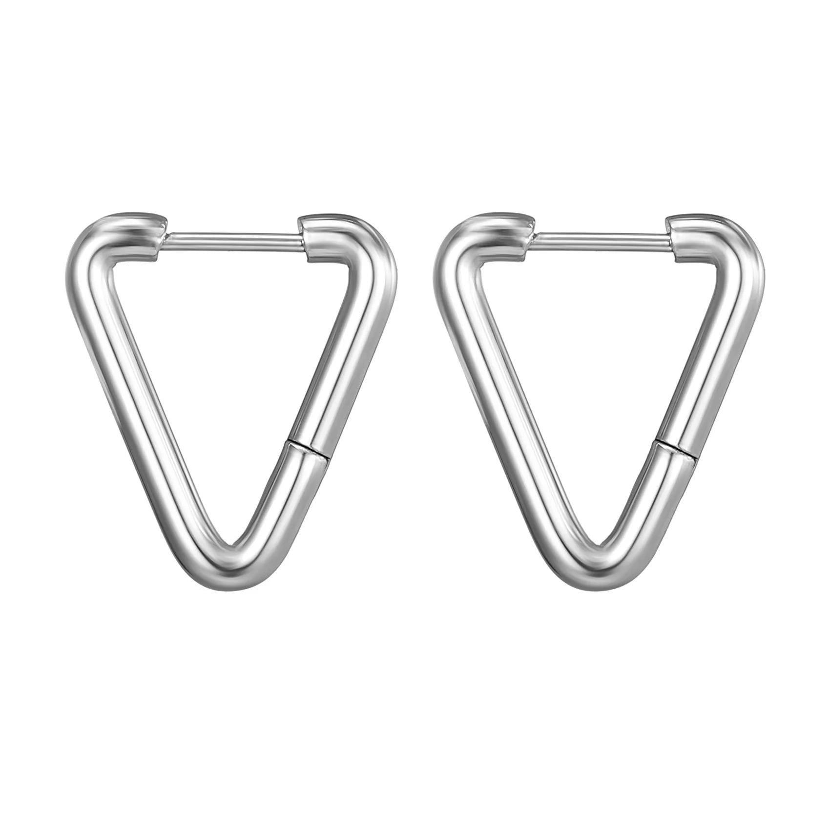 Fashion Minimalist Gold Colour Stainless Steel Heart Earrings Punk