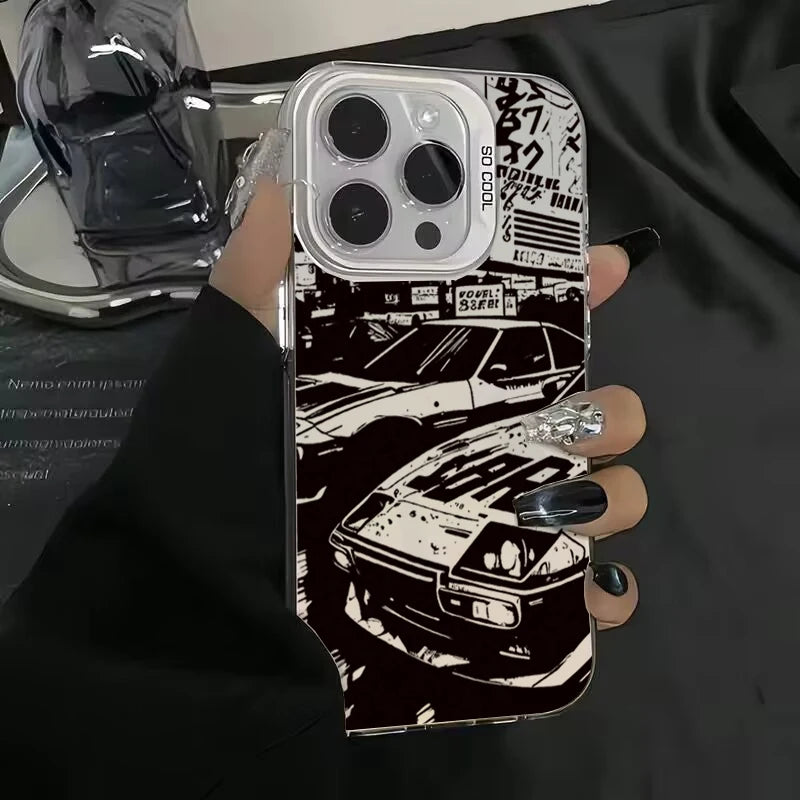 Fashionable Car Print IMD Case for Samsung S25 S24 S23 Ultra A55