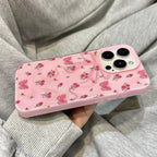 Pink Butterfly Rose Floral Case for iPhone 17 16 15 14 13 12 11 Pro Max Plus
