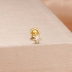 1PC Stainless Steel Star Moon Cartilage Piercing 18K Gold Plated