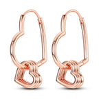 925 Sterling Silver Personality Asymmetric Drop Earrings Versatile Jewellery