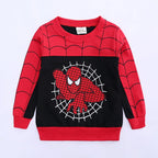 3pcs Spiderman Cosplay Costume Kids Boys Hooded Vest T-Shirt & Pants Tracksuit