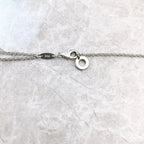 Double Row Necklace White Stones Layer Link Chain 925 Sterling Silver Gift