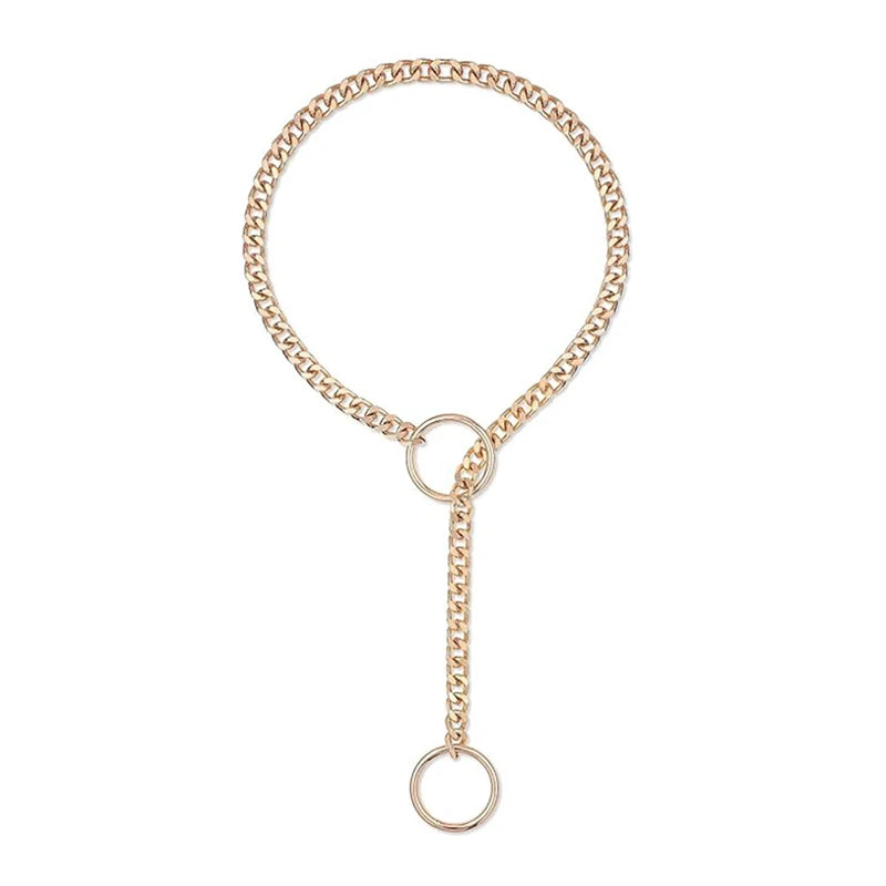 Womens Heart O-Ring Slip Chain Necklace Punk Rock Stainless Steel Cuban Long Necklace Jewelry Adjustable Lariat Y-Necklace Key