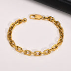 Stainless Steel Chain Bracelet for Women Men Layered Jewelry