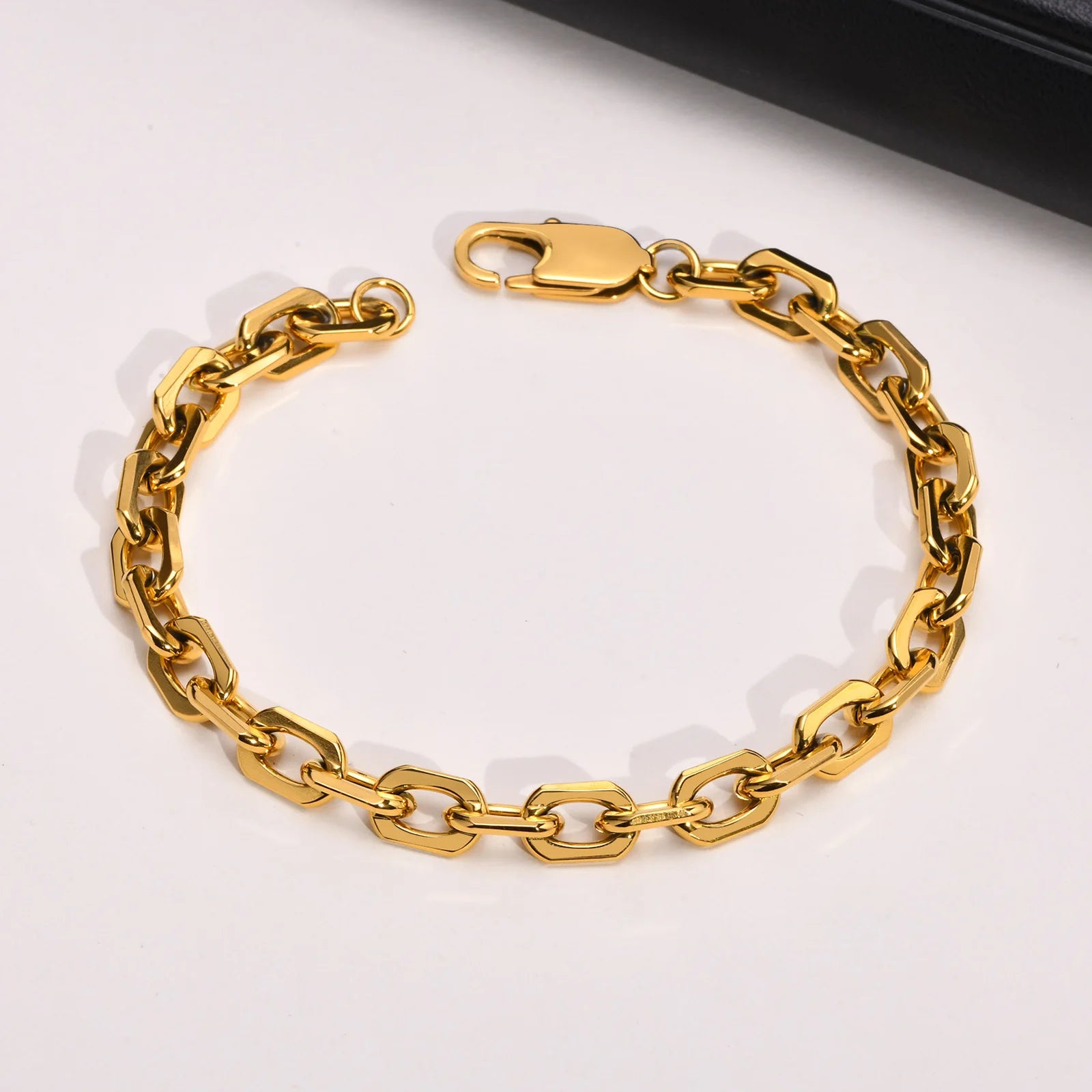 Stainless Steel Chain Bracelet for Women Men Layered Jewelry